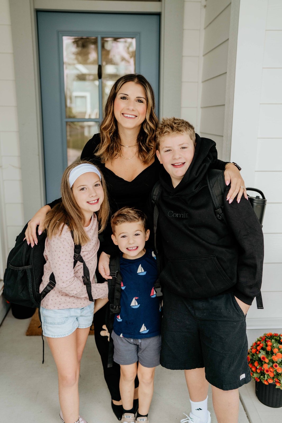 Krisztina with her children